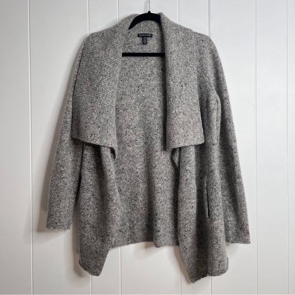 Eileen Fisher Sweaters - Eileen Fisher Wool Mohair Open Front Cardigan Sweater Shawl Collar Soft Gray S